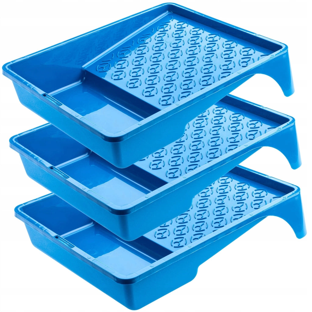 Vassoio per pittura grande KADAX 255x330 mm per rullo da pittura, set di 3 vassoi per rulli.