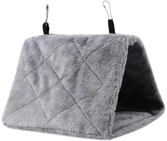 Soggiacollo per uccelli - Soggiacollo portatile - Tela di velluto morbido - Divertimento invernale - Comodo - Riduce lo stress - Nido per uccelli