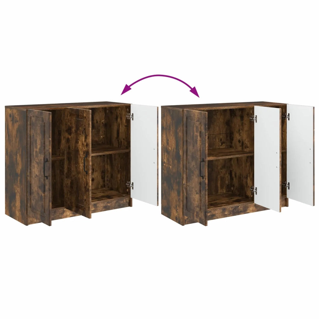 Credenza | Madia | Buffet da pranzo | Armadio da pranzo Rovere Fumo 89 x 34,5 x 77 cm Legno ingegnerizzato