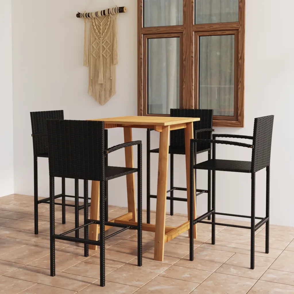 Set Bar da Giardino 5 pz Nero cod mxl 40326