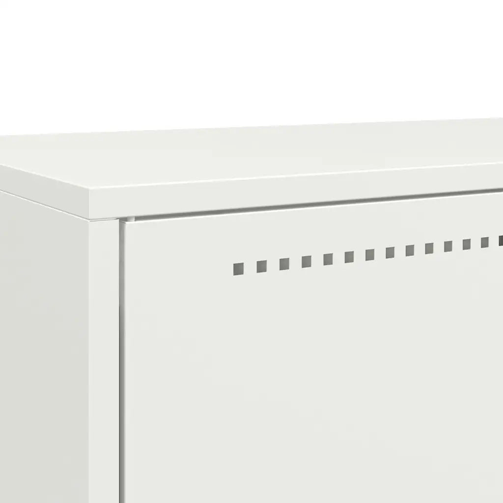 Credenza Bianca 68x39x111,5 cm Acciaio