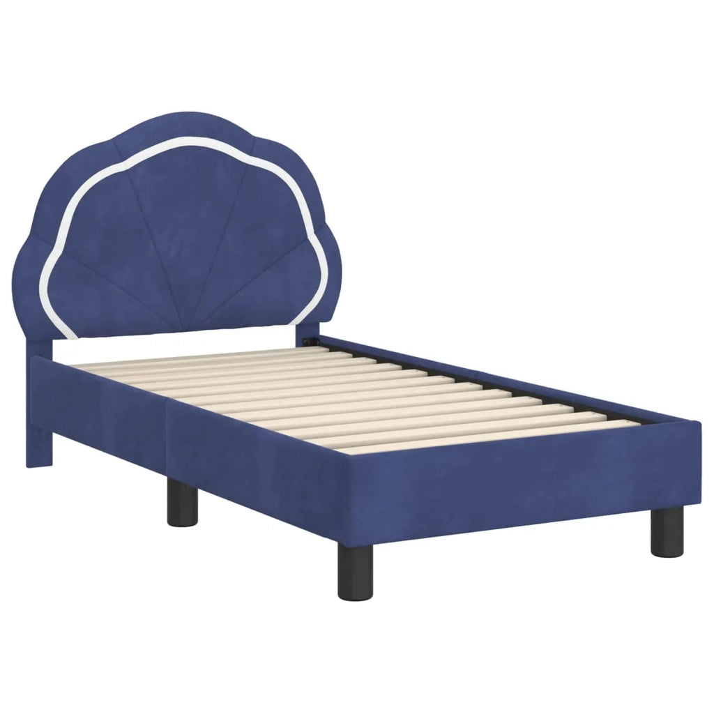 Struttura letto per bambini con testata Blu Polizia 70 x 140 cm