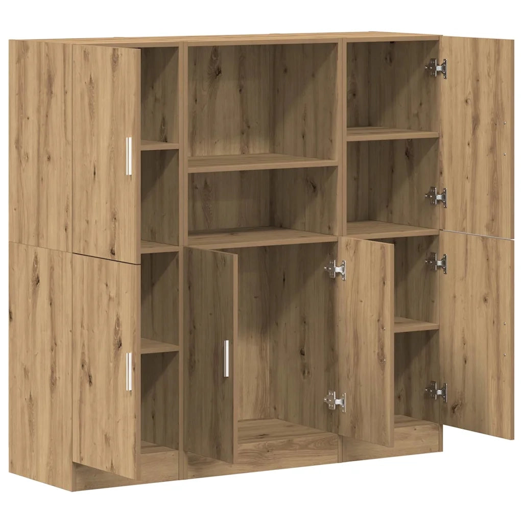 Set di Mobili da Cucina 3 pz Rovere Marrone in Truciolato 3324159