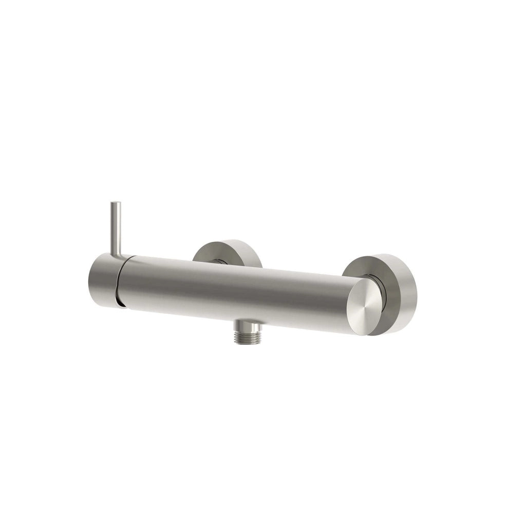 SINED Miscelatore a muro per doccia in acciaio inox 316L satinato con 1 uscita acqua attacco standard ideale per installazioni interne ed esterne resistente alla corrosione - modello LEVANTE
