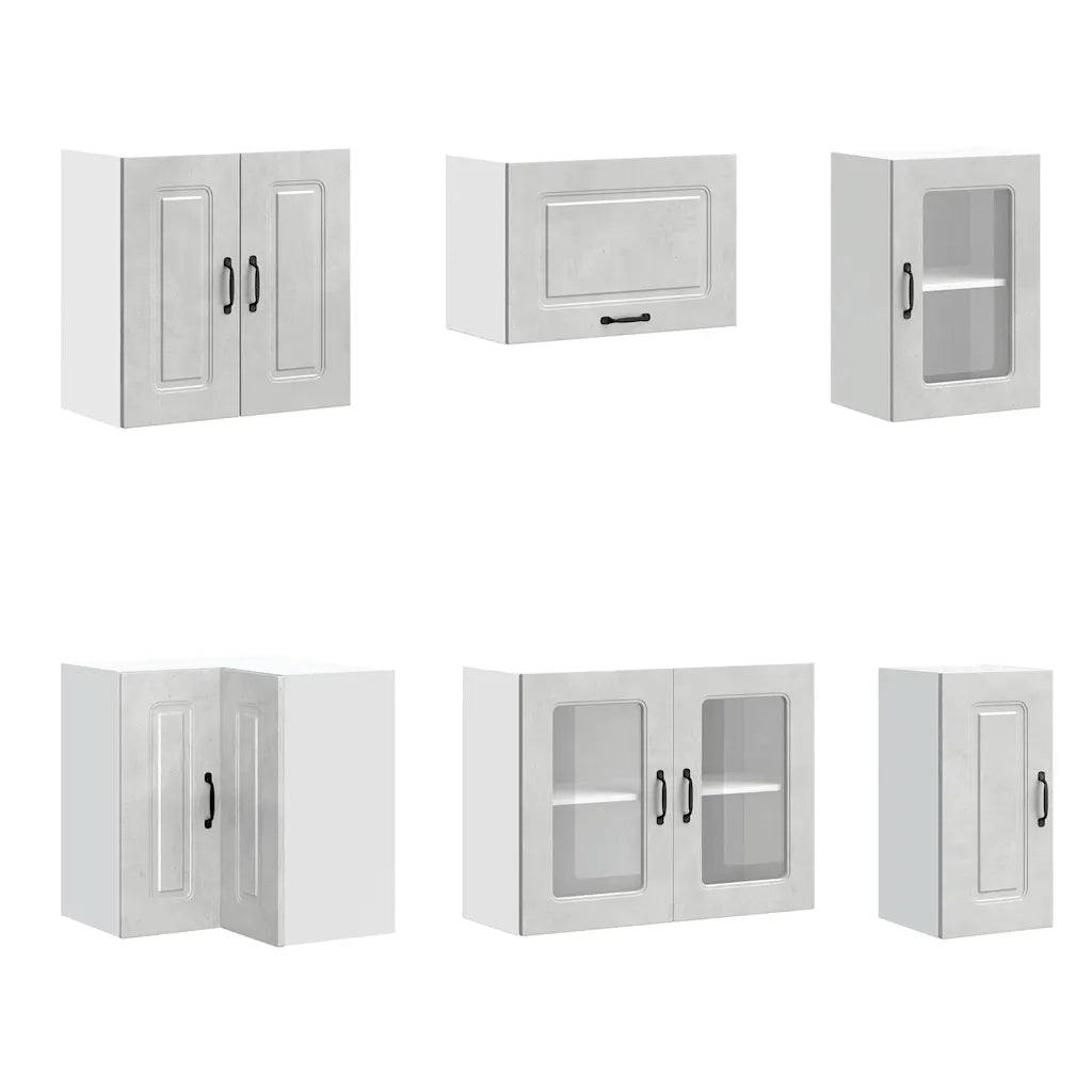 Set Mobili da Cucina 11 pz Kalmar Grigio Cemento in Truciolato 3314885