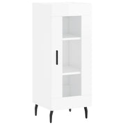 Credenza | Madia | Buffet da pranzo | Armadio da pranzo Bianco Lucido 34,5x34x90 cm in Legno Multistrato