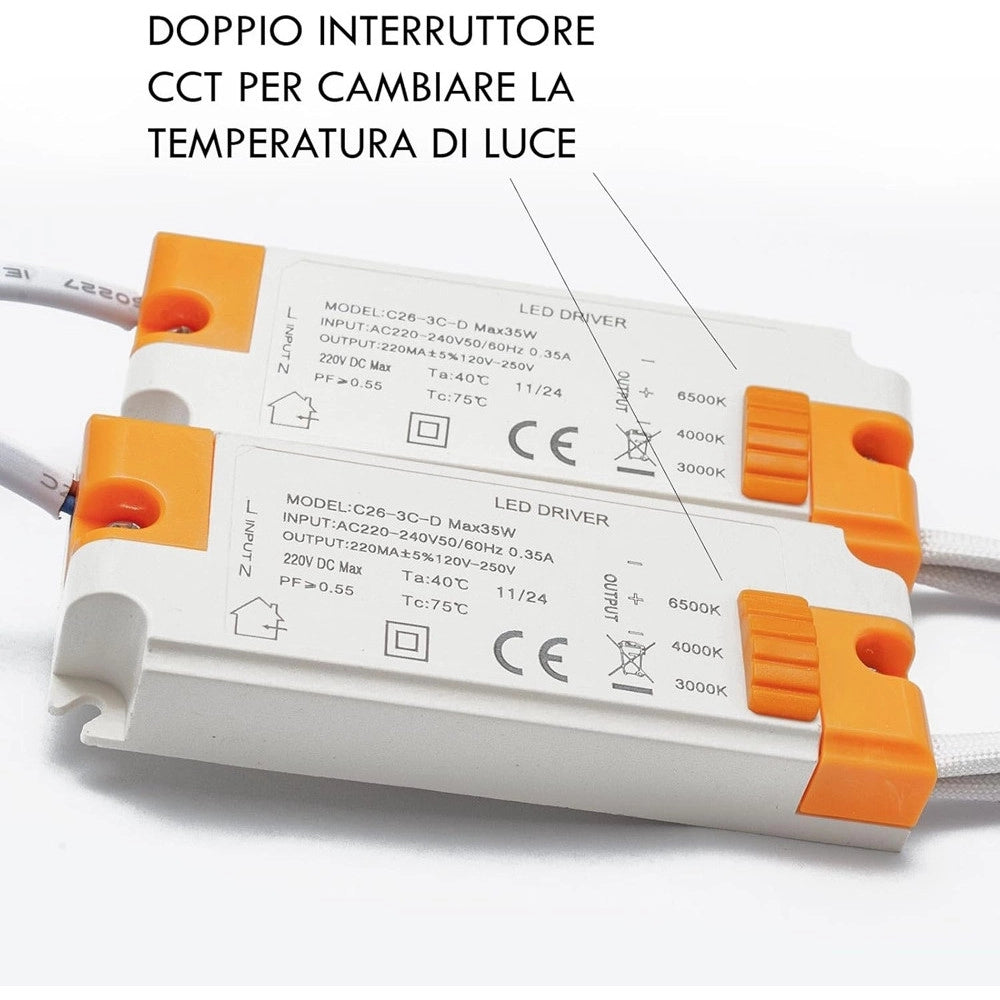 Trade Shop - Plafoniera Led 70w Cct Da 3000k A 6500k 6 Quadrati Lampada Geometrica Soffitto C26-b3c -