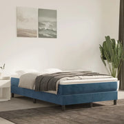 Materasso a Molle Insacchettate Rigidità Media Blu Scuro 120x200x20 cm in Velluto 347772