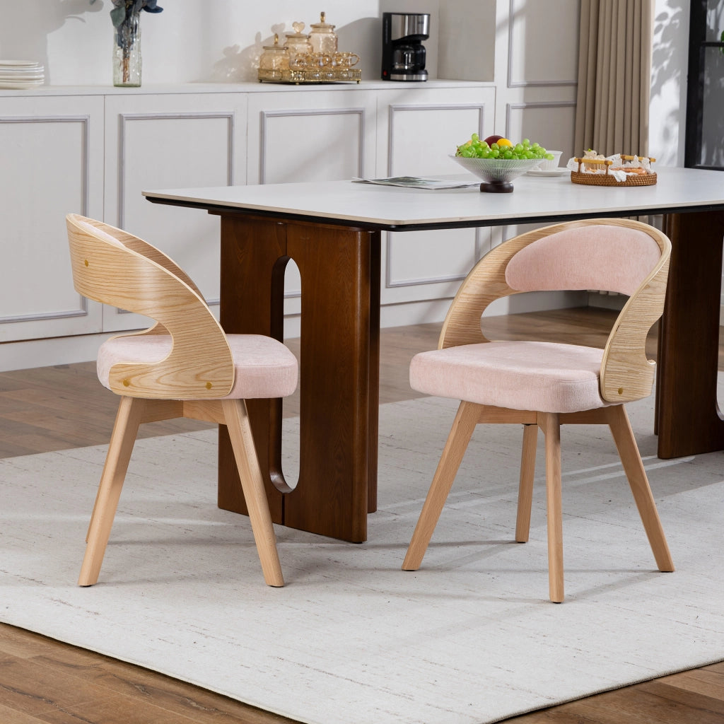 SEDIA DA PRANZO Girevole 360° 44x41x75 cm Lino Rosa