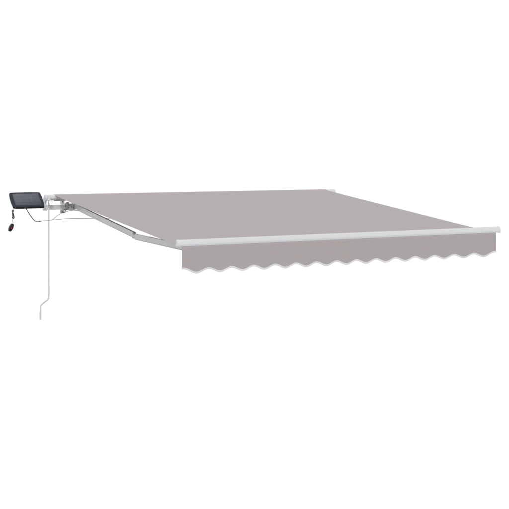 Tenda manuale retrattile  con LED Grigio chiaro 300x250 cm