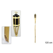 Trade Shop - Fiaccola Bambù Bamboo 120 Cm Per Esterno Giardino Luce Torcia Stoppino Ro000444 -
