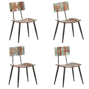 Sedie da Pranzo 4 pz in Legno Massello di Recupero  cod mxl 31520