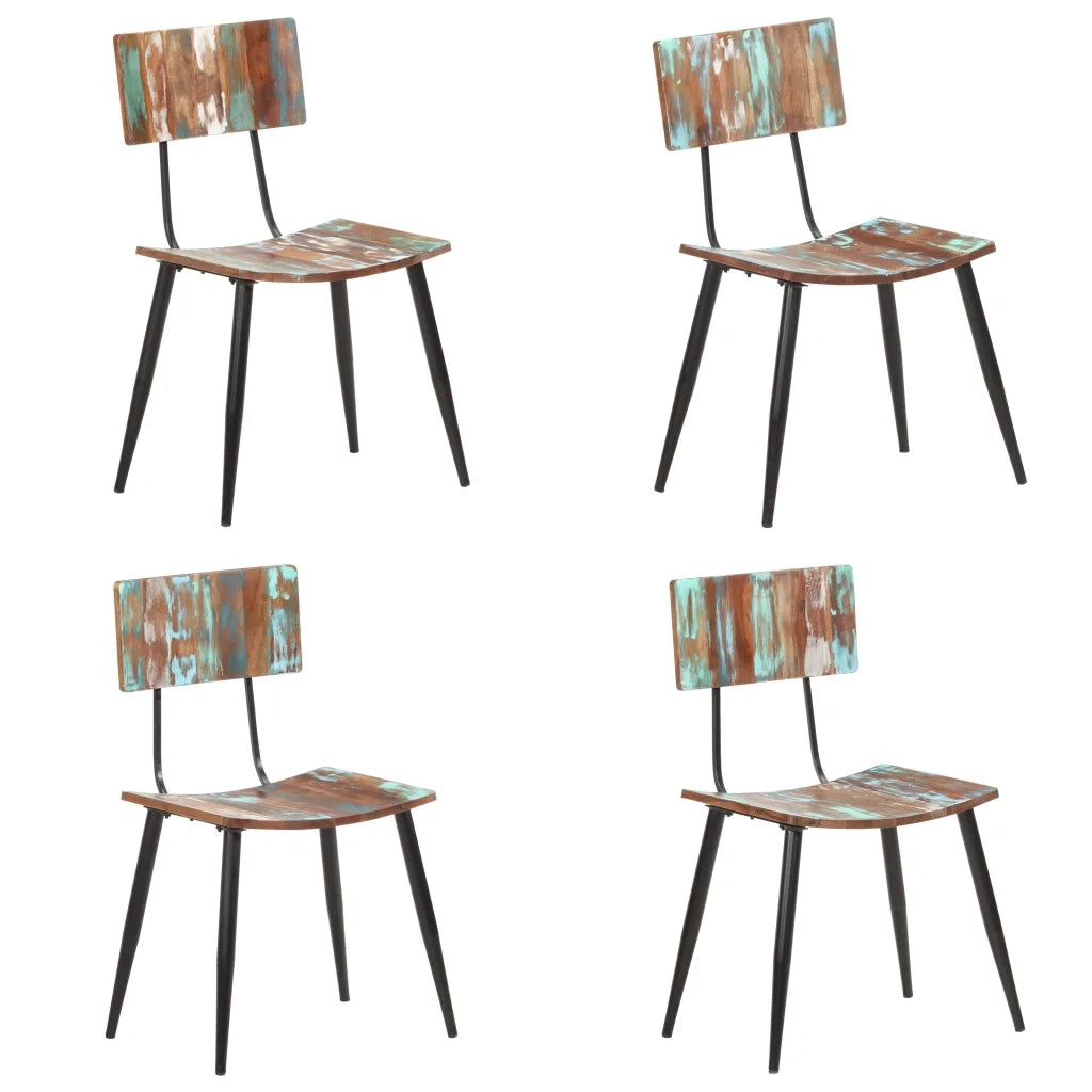Sedie da Pranzo 4 pz in Legno Massello di Recupero  cod mxl 31520