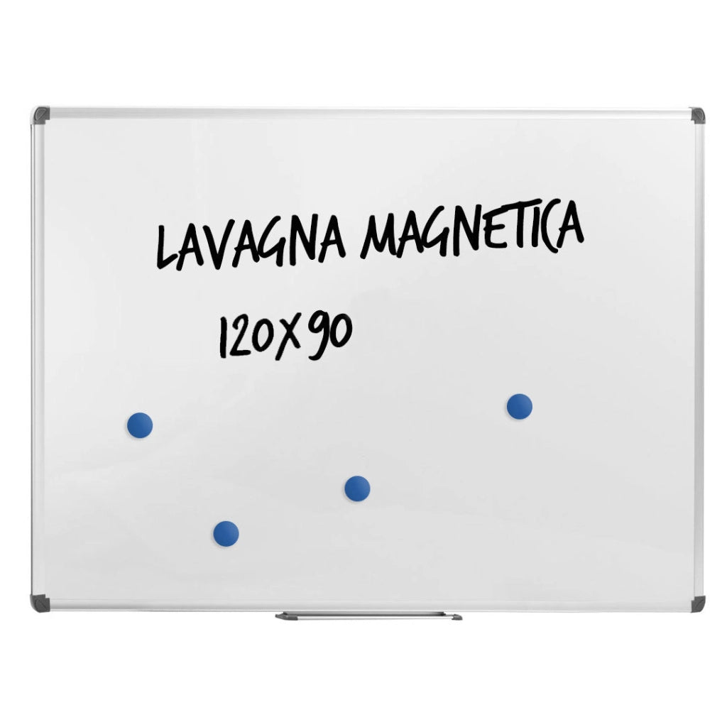 Lavagna per Ufficio Magnetica 120x90 cm in Alluminio Silver