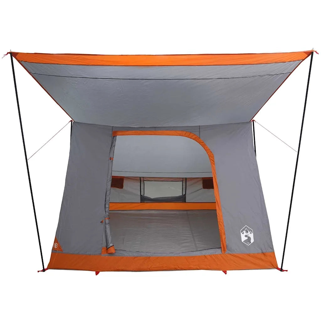 Tenda da campeggio-Tenda per Escursionismo Grigio e arancione 282 x 225 x 154 cm