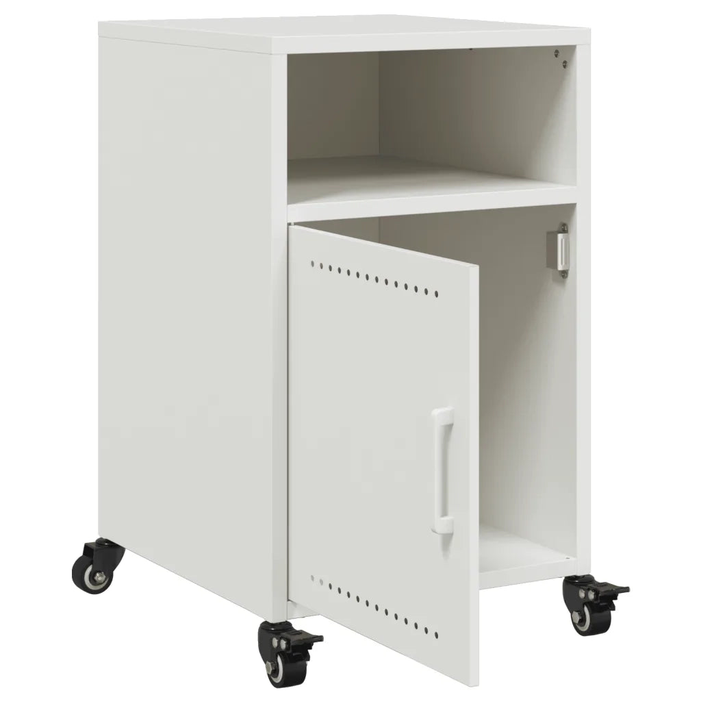 vidaXL Comodini 2 pz Bianchi 36x39x59 cm in Acciaio
