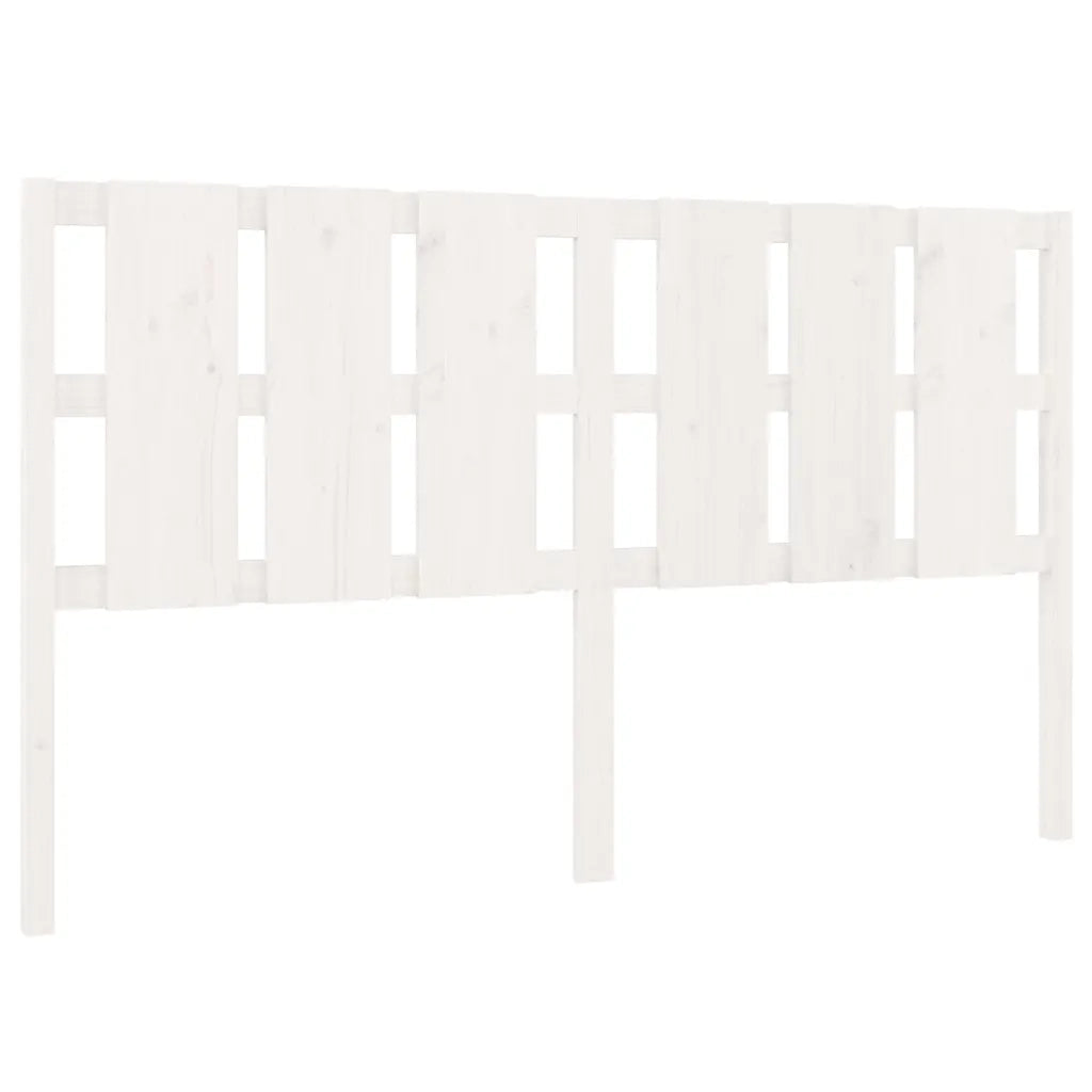 Testiera per Letto Bianca 185,5x4x100 cm Legno Massello di Pino
