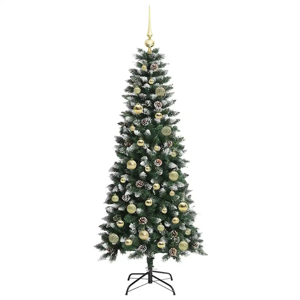Albero di Natale artificiale con 150 LED Verde 150 cm 3395812