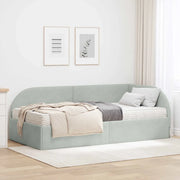 Struttura Letto Angolare con Materasso 2 pcs Grigio chiaro 3394204