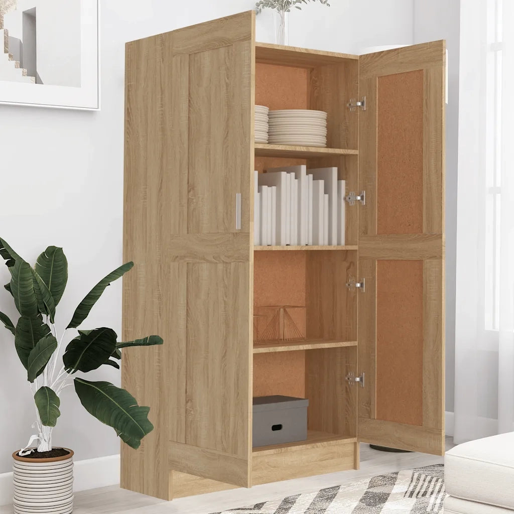 Libreria Rovere Sonoma 82,5x30,5x150 cm in Legno Multistrato 802726