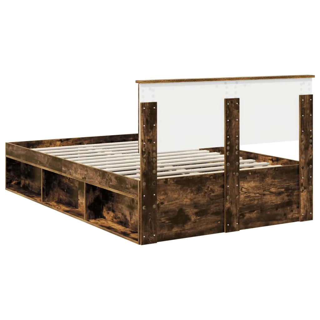 Struttura del letto-Giroletto Rovere fum¨¦ 120 x 200 cm Legno multistrato 966710