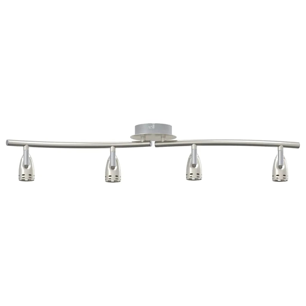 Faretto da soffitto moderno orientabile 61 x 10 x 12 cm in metallo nichelato 02_0058326