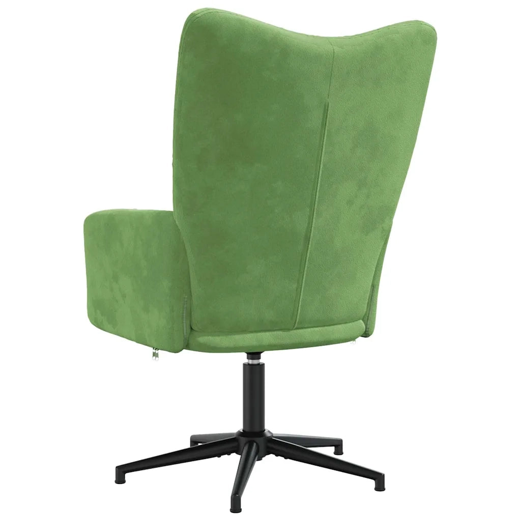 vidaXL Sedia Relax Verde Chiaro in Velluto