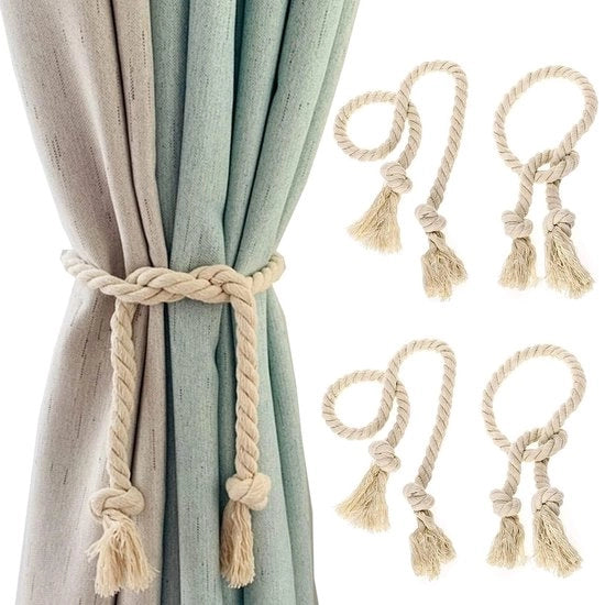 Tiebacks Decorativi a Mano - 4 Pezzi - Materiali di Alta Qualità
