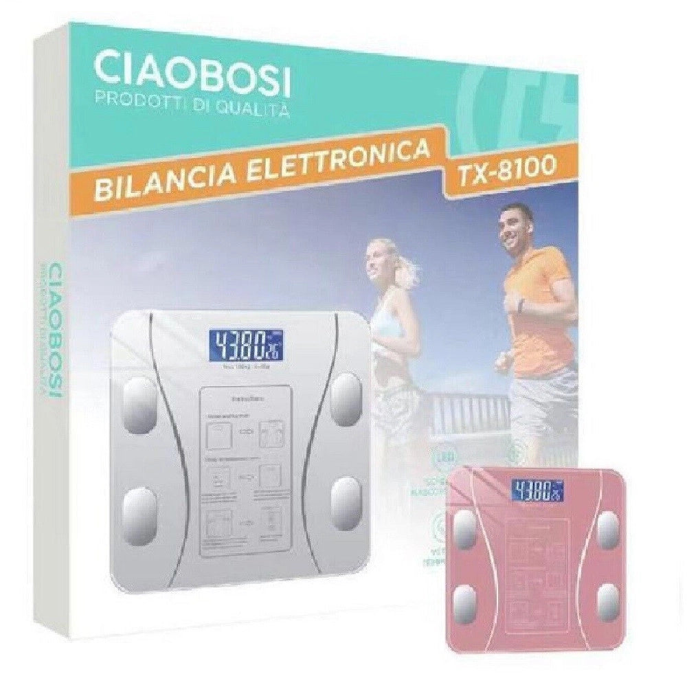 Trade Shop - Bilancia Pesapersone Digitale Professionale 180kg Elettronica Display Lcd Tx-8100 -