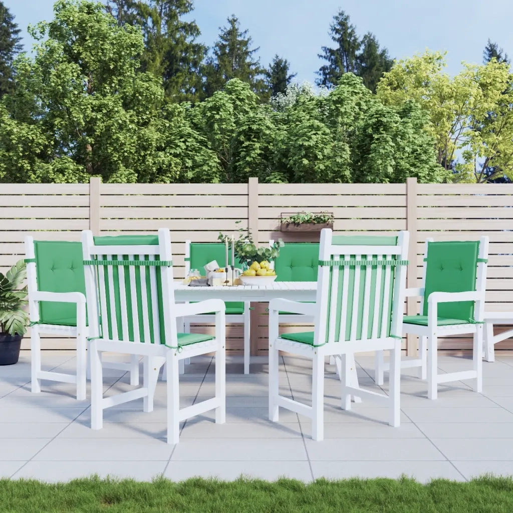 Cuscini per Sedia 6 pz | Cuscini per sedie Verdi 100x50x3 cm in Tessuto Oxford