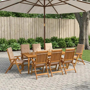 Set da pranzo da giardino da 9 pezzi Naturale 3434586