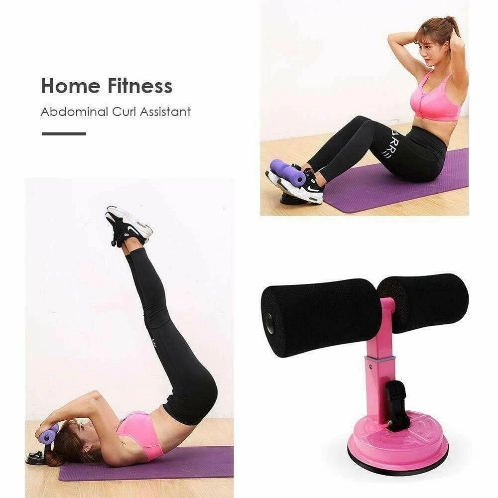 Trade Shop - Attrezzo Per Addominali Fitness Ventosa Sport Spugna Caviglie Curl Push Up Sit -