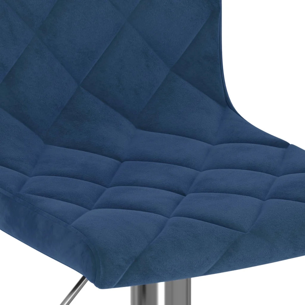 vidaXL Sgabelli da Bar 2 pz Blu in Velluto