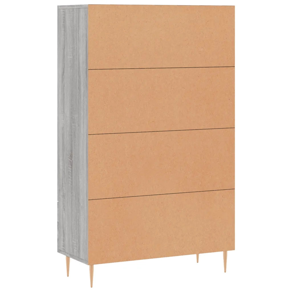 Credenza Grigio Sonoma 69,5x31x115 cm in Legno Multistrato 828226