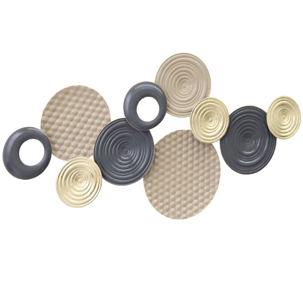 Decorazione murale in metallo ¨C zephmum ¨C kaki e nero 100x50 cm