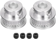 Dischi per cinghia in alluminio - 30 denti - diametro foro 6,35 mm - larghezza cinghia 6 mm - 2 pezzi - adatto per macchine CNC - dischi per cinghia