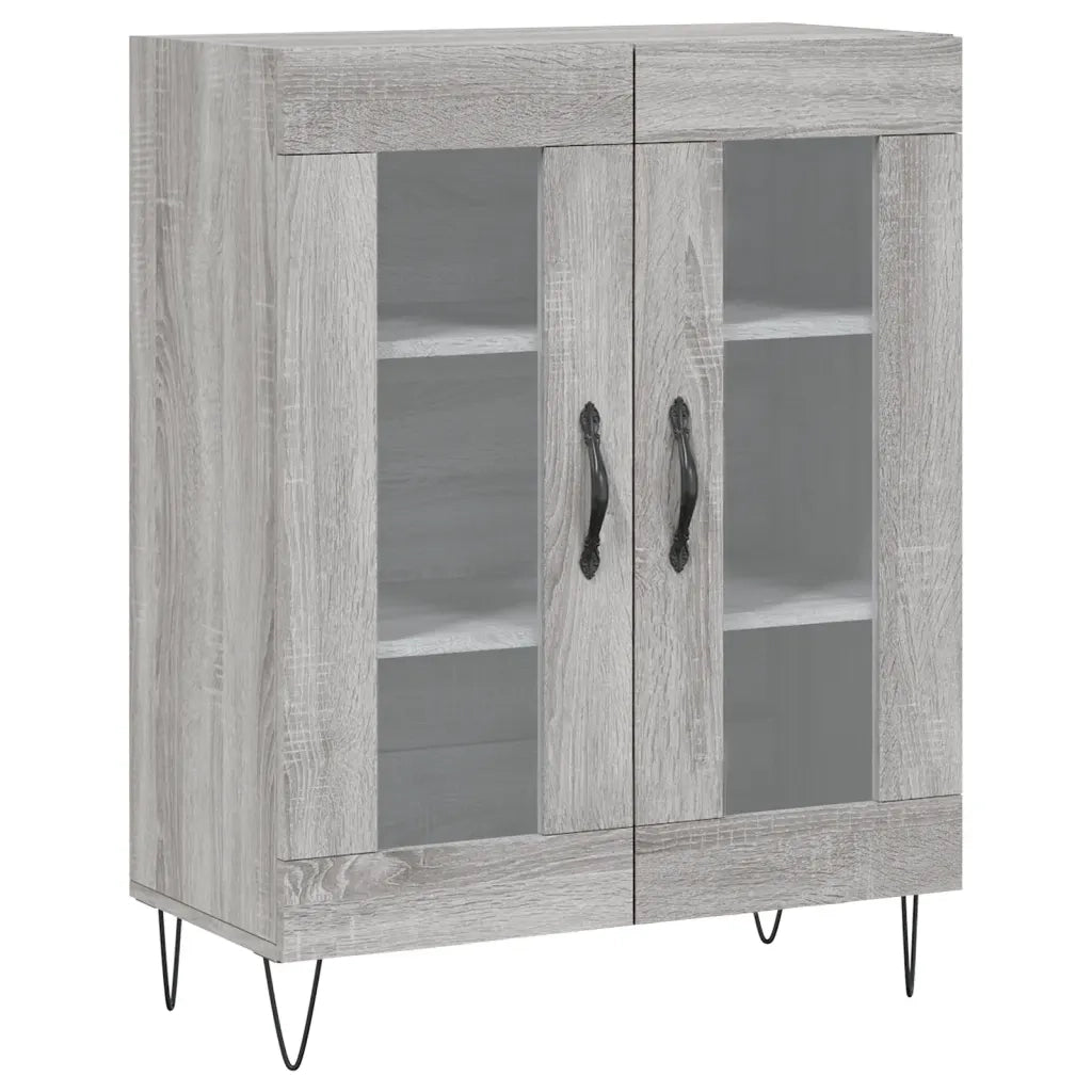 Credenza-Buffet-Armadio da cucina Grigio Sonoma 69,5x34x180 cm in Legno Multistrato 208500