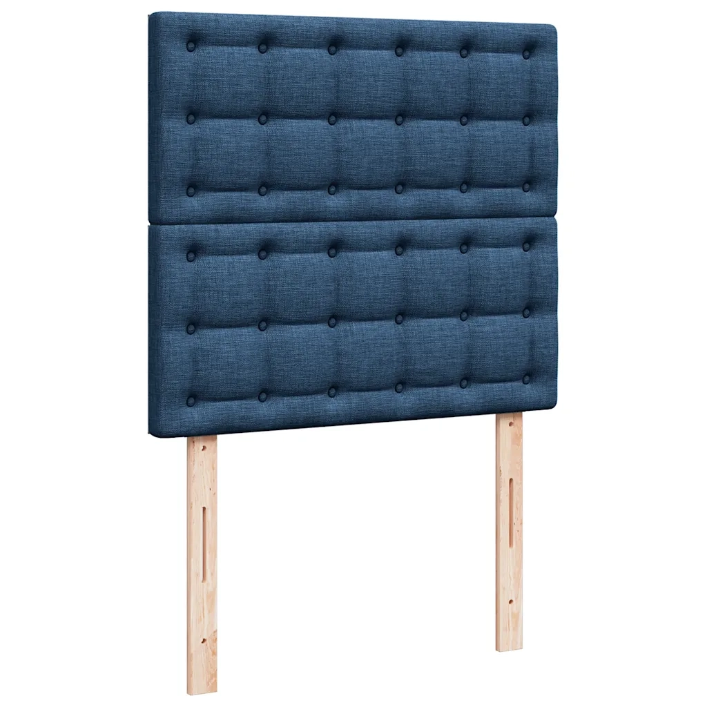 vidaXL Giroletto a Molle con Materasso Blu 80x200 cm inTessuto