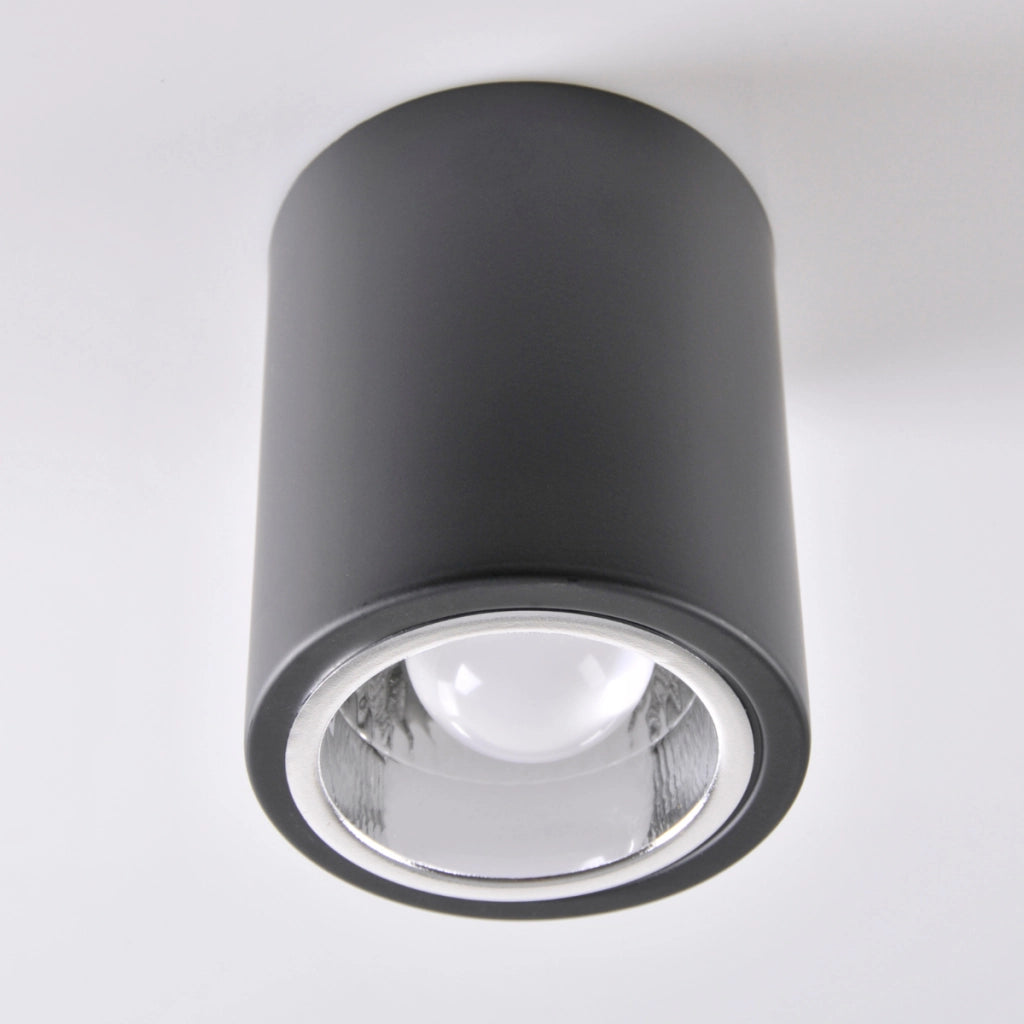 Faretto da soffitto tondo nero metallo E27 Polux Jupiter
