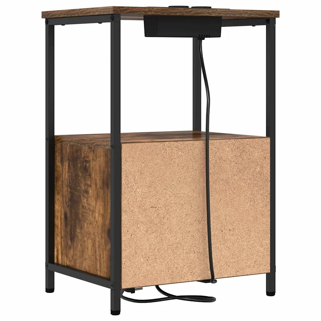 Armadio da Notte Rovere fumé 40 x 31 x 60 cm Legno multistrato 859444