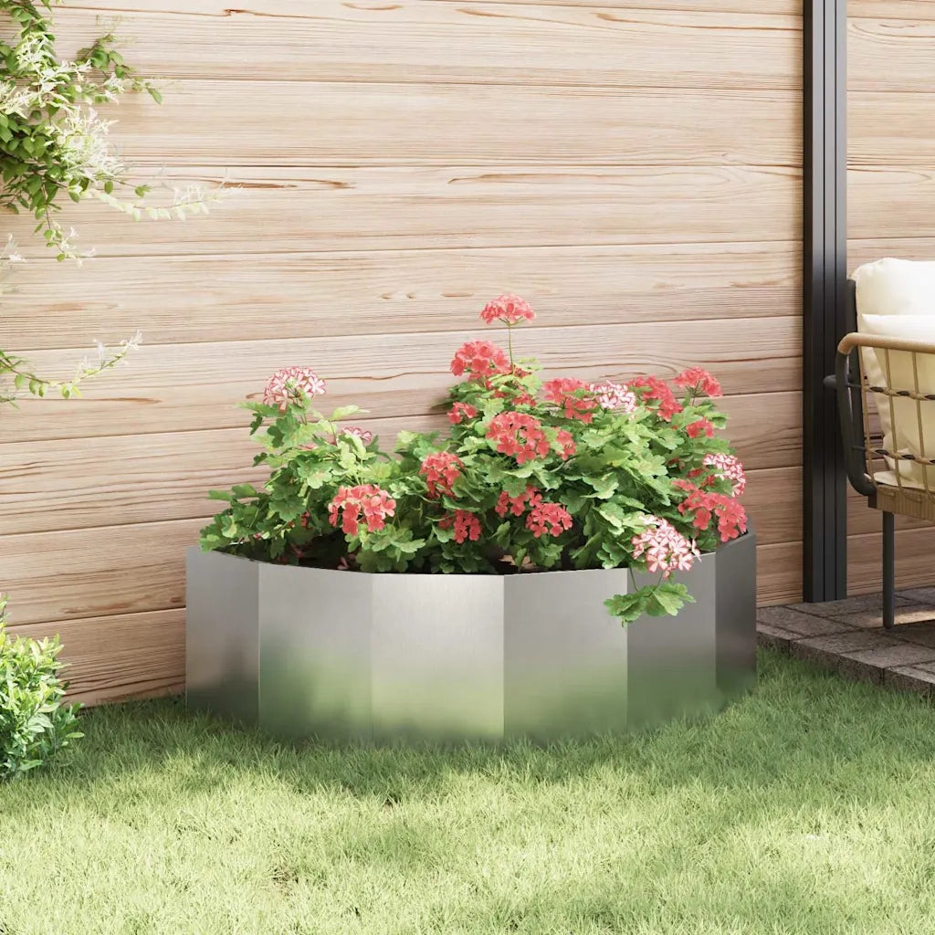 Fioriera | Cassetta per fiori | Vaso Argento 120 x 60 x 35 cm Acciaio inossidabile