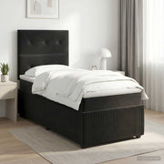 Letto box spring con materasso Nero 80 x 200 cm Velluto 3454495