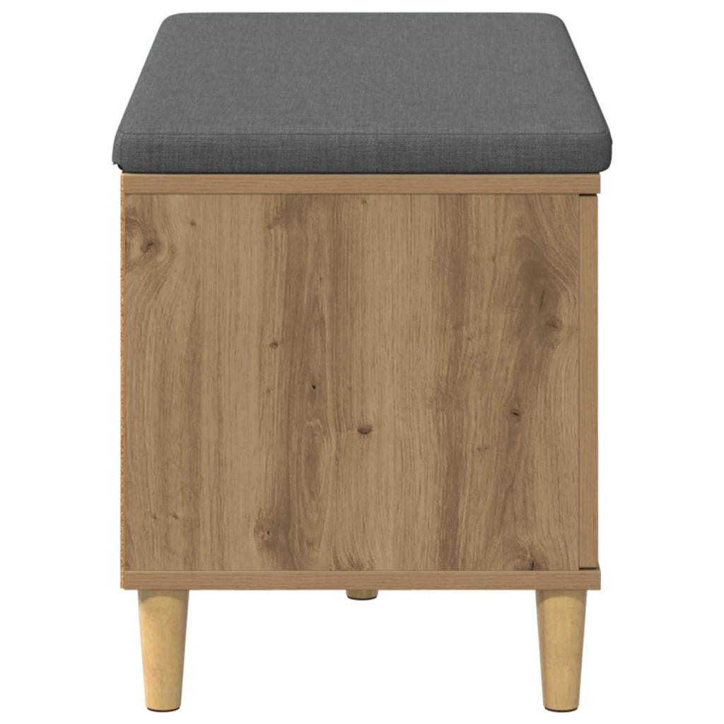 Panca per scarpe con cuscino Rovere Artigianale 80 x 38 x 46 cm 906153