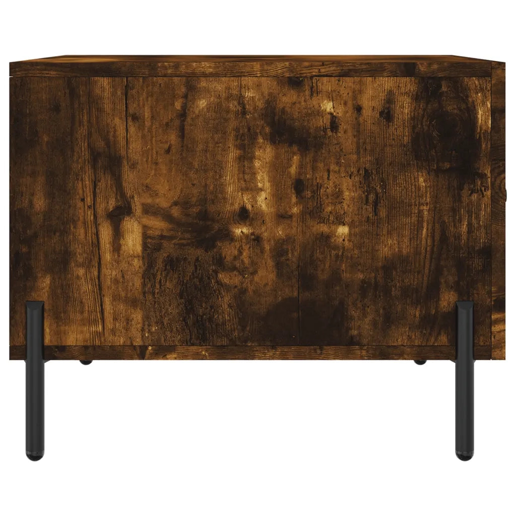 2 pz Tavolini salotto | Tavolino da caff¨¨ | Tavolino da Soggiorno Rovere Fumo 50x50x40cm Legno Multistrato