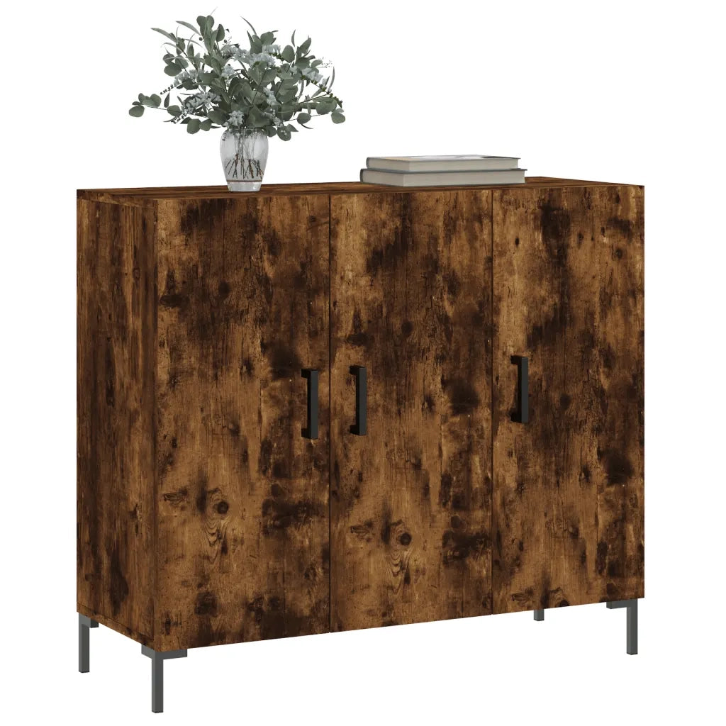 Credenza Rovere Fumo 90x34x80 cm in Legno Multistratocod mxl 80876