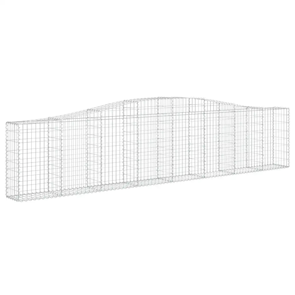 Cesti Gabbioni ad Arco 6 pz 400x30x80/100 cm Ferro Zincatocod mxl 125116