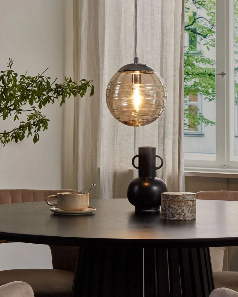 Lampada a Sospensione lampadario a Globo Moderno in Vetro Colorato dorato