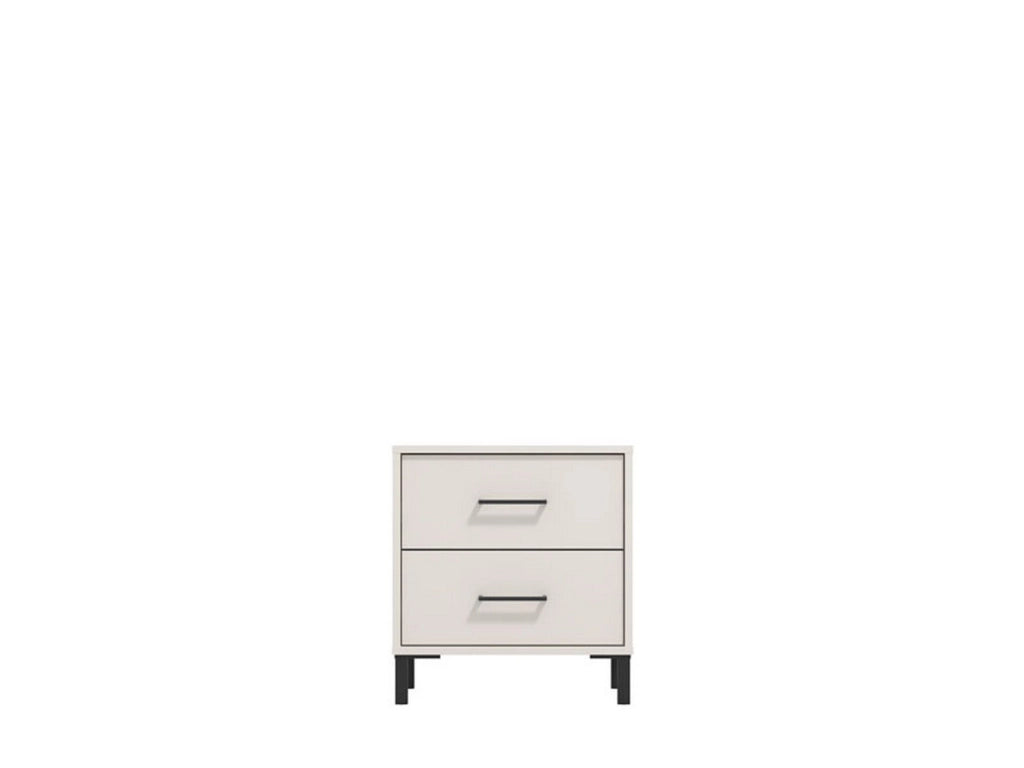 Clanezzo, Comodino un Ripiano, 48x40x52h cm Bianco
