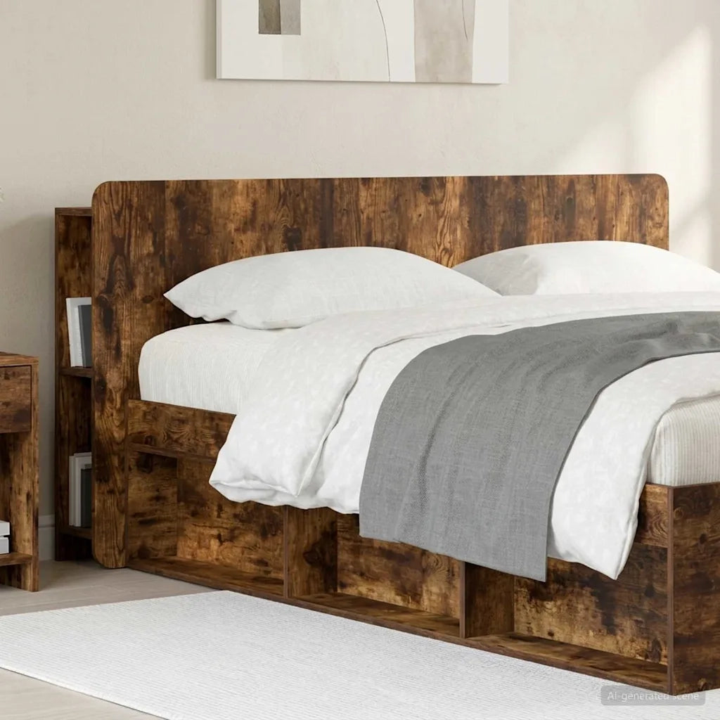 Testiera | Testata del letto Rovere Fumo Legno ingegnerizzato