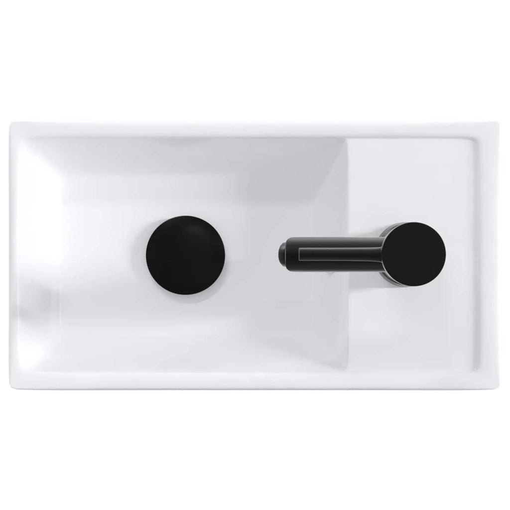 Lavabo da bagno Nero Opaco 40,5 x 22,5 x 11,5 cm Metallo